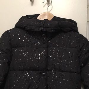 Gap girls’ L (10) cozy black and silver puffer!